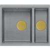 Quadron Logan lavello graniteq 55x46 cm grigio/grafite/inox HCQL5646U5-G1_U
