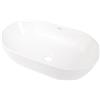 Deante Peonia lavabo 50x30 cm ovale da appoggio bianco CDE6U5S