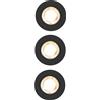 Nordlux Canis lampada da incasso 3x4.7 W nero 49370103