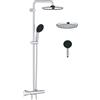 Grohe Vitalio Start System set doccia a parete con termostato con soffione cromo 26677001