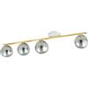Emibig Monza lampada da soffitto 4x10 W bianco-oro -grafite 1251/4