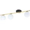 Emibig Monza lampada da soffitto 3x10 W nero-oro -opale 1252/3
