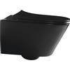 Sapho Avva vaso wc con sedile bidet sospeso senza brida nero 100312-110