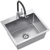 Quadron Luke lavello con rubinetto acciaio/acciaio ZH5045BS_3323503BL