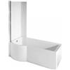 Besco Inspiro vasca da bagno con parete vasca 150x70 cm sinistra bianco #WAI-150-NLE