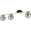 Emibig Monza lampada da soffitto 3x10 W nero-oro -grafite 1250/3