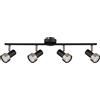 Rabalux Konrad lampada da soffitto 4x50 W nero-argento 73014