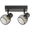 Rabalux Aberama lampada da soffitto 2x10 W nero 73002