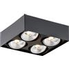Argon Rodos Plus lampada da soffitto 4x12 W nero 1745BZ