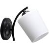 Candellux Esnyr lampada da parete 1x40 W bianco-nero-cromo 21-22684