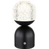 Globo Lighting Julsy lampada da tavolo 1x2.5 W nero-trasparente 21007S