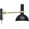 Markslöjd Larry lampada da parete 1x60 W nero-oro 106970