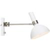 Markslöjd Larry lampada da parete 1x60 W bianco-acciaio 107499