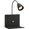 Markslöjd Logi lampada da parete 1x7 W nero 107141