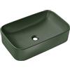 Comad Kama lavabo 61x38 cm rettangolare da appoggio verde UN-KAMA-MFG-60