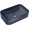 Comad Kama lavabo 61x38 cm rettangolare da appoggio blu UN-KAMA-MNB-60