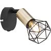 Globo Lighting Xara I lampada da parete 1x40 W nero-ottone 54802S-1AB