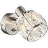 Globo Lighting Kris lampada da parete 1x40 W cromo-trasparente 54356-1