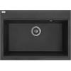Laveo Tau lavello in granito 70x50 cm nero SBT7107