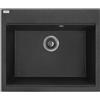 Laveo Tau lavello in granito 60x50 cm nero SBT7106