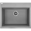 Laveo Tau lavello in granito 60x50 cm grigio/grafite/inox SBT5106