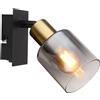 Globo Lighting Hollys lampada da parete 1x40 W nero-oro 54310-1