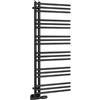 Aqualine Poseidon radiatore da bagno a scaletta 114x45 cm nero PS411B