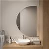 Baltica Design Tiny Border Semi Round specchio 80x40 cm argento 5904107923789