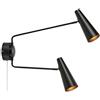 Markslöjd Peak lampada da parete 2x40 W nero 108690