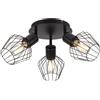 Rabalux Belano lampada da soffitto 3x40 W nero 3536