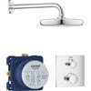 Grohe Grohtherm set per vasca e doccia da incasso con termostato con soffione cromo 34728000