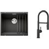 Blanco Set lavello in granito Blanco Etagon 500-U 525887, rubinetto da cucina Blanco Catris-S 525793