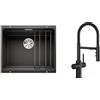 Blanco Set lavello in granito Blanco Etagon 500-U 525887, rubinetto da cucina Blanco Catris-S 526707