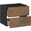 Comad Talia Casella armadietto 60x45.6x50 cm sottolavabo sospeso nero-rovere TALIA CASELLA 82-60-46-2S