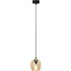 Kaja Tula lampada sospesa 1x15 W nero-oro-ambra K-5605
