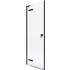 Roca Metropolis-N porta doccia 120 cm a battente nero opaca/vetro trasparente AMP0812016M