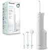 Panasonic Serie 600 Irrigatore Orale a Ultrasuoni EW-DJ67-W303, Idropulsore dentale, 200ml, IPX7, 2 Ugelli a Ultrasuoni, 1 Ugello Ortodontico e 1 Ugello per Pulire la Lingua, 5 Livelli di Pressione