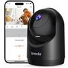 Tenda 2K Telecamera Sicurezza Interno, Videocamera Wi-Fi Pan-Tilt per la Sicurezza Domestica, Rilevamento del Movimento, Modalità Privacy, Visione Notturna 12 m, Audio Bidirezionale (CP3 V3.0 Nero)