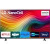 LG NanoCell 65'', Serie 81 2024, 65NANO81T6A, Smart TV 4K, Processore α5 Gen7, 20W, 3 HDMI, Filmmaker Mode, Game Optimizer, Alexa, Wi-Fi, webOS 24, Telecomando puntatore