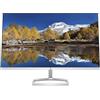 HP M27fq Monitor, Schermo IPS QHD 27", AMD FreeSync, Tempo Risposta 5ms Overdrive, Risoluzione 2560 x 1440p, Micro-Edge, Antiriflesso, DiplayPort, HDMI, Inclinazione Regolabile, Argento