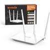Tenda F3 N300 Router WiFi, Speed with 2.4GHz/300 Mbps, 3 LAN/WAN Porte, Antenne esterne 3 * 5dBi, Parental Control/Rete Ospiti/WISP Access Point Mode/Configurazione Semplice