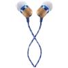 Marley House of Marley Jamaica Cuffie In Ear, Auricolari con Filo, Microfono Incorporato, Isolamento Acustico, Cuscinetto da 9.2 mm, 2 Misure in Silicone, Cavi Antigroviglio, Materiale Riciclato, Denim