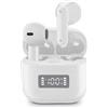 cellularline TONE Auricolari TWS Bluetooth A Capsula con ENC (Environmental Noise Cancelling), 4 Microfoni, Display LED, Total Play Time 20 Ore, Bianco