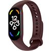 OcioDual Cinturino di Ricambio in Silicone, Vino, Compatibile con Xiaomi Band 7 6 5, Compatibile con Amazfit Band 5, Bracciale in Gomma Morbida e Flessibile, Sport Band