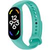 OcioDual Cinturino di Ricambio in Silicone, Turchese, Compatibile con Xiaomi Band 7 6 5, Compatibile con Amazfit Band 5, Bracciale in Gomma Morbida e Flessibile, Sport Band