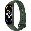OcioDual Cinturino di Ricambio in Silicone, Verde Ufficiale, Compatibile con Xiaomi Band 7 6 5, Compatibile con Amazfit Band 5, Bracciale in Gomma Morbida e Flessibile, Sport Band