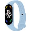 OcioDual Cinturino di Ricambio in Silicone, Blu Ufficiale, Compatibile con Xiaomi Band 7 6 5, Compatibile con Amazfit Band 5, Bracciale in Gomma Morbida e Flessibile, Sport Band