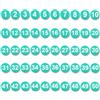 BOXOB 50pz 1-50 Numeri Magnetici, Magneti Numerati Rotondi Numeri Magnetici per Lavagna Numeri Magneti per Lavagna Cancellabile a Secco Casa Aula Ufficio Frigo (Diametro 2cm, Verde)