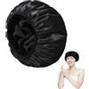 RTRTGS RT 1 Pc Cuffia Doccia, Impermeabile Cuffia Doccia Triplo Strato, Cuffie Doccia con Fodera in Microfibra Spessa per Donne, Asciugamano Capelli Turbante, Riutilizzabile Cuffia Doccia per Donna