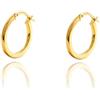 Monde Petit Orecchini a cerchio da donna - oro giallo 18K (750) - Scatola Regalo - Certificato di garanzia